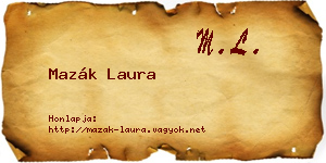 Mazák Laura névjegykártya