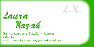 laura mazak business card
